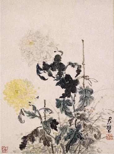 方君璧《菊花》